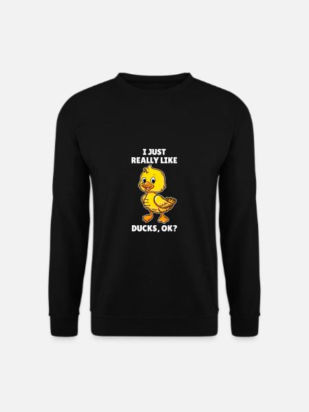 Funny Duck Lover Gift I Just Really Like Ducks OK - Unisex Sweatshirt - black