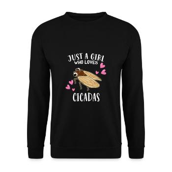 Fan d’insectes juste une fille qui aime les cigales - Sweat-shirt Unisexe - noir - Devant - Alina (178cm) & Michal (187cm)