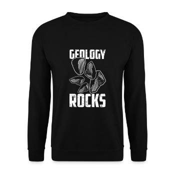 Géologie Roches Géographie Géologues Dictons Cadeau - Sweat-shirt Unisexe - noir - Devant - Alina (178cm) & Michal (187cm)