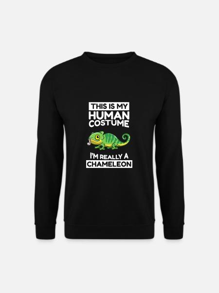 This Is My Human Costume I'm Really A Chameleon - Unisex Pullover - Schwarz