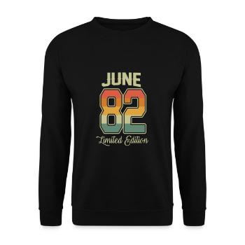 Vintage 40e anniversaire Juin 1982 Athlètes - Sweat-shirt Unisexe - noir - Devant - Alina (178cm) & Michal (187cm)