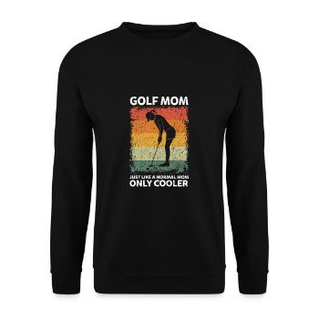 Vintage Golf Mom Like A Normal Mom Only Cooler - Unisex Pullover - Schwarz - Vorne - Alina (178cm) & Michal (187cm)