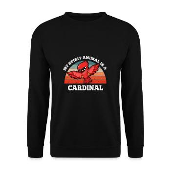 Ornithologie Oiseaux Mon Animal est un Cardinal - Sweat-shirt Unisexe - noir - Devant - Alina (178cm) & Michal (187cm)