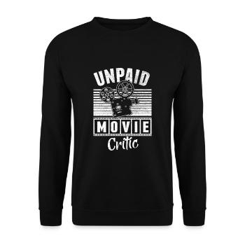 Kino Liebhaber Filmabend Film Kritiker Kinobesuch - Unisex Pullover - Schwarz - Vorne - Alina (178cm) & Michal (187cm)