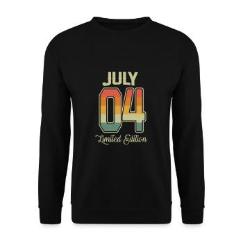 Vintage 18th Birthday July 2004 Sports Gift - Unisex Sweatshirt - black - Front - Alina (178cm) & Michal (187cm)
