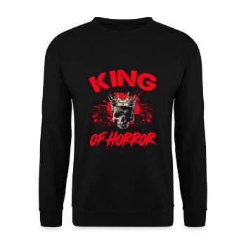 Halloween Horror Movie Lover Roi de l’horreur - Sweat-shirt Unisexe - noir - Devant - Alina (178cm) & Michal (187cm)