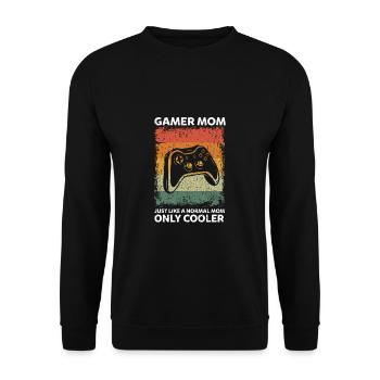 Maman joueuse vintage comme une mère normale gaming - Sweat-shirt Unisexe - noir - Devant - Alina (178cm) & Michal (187cm)