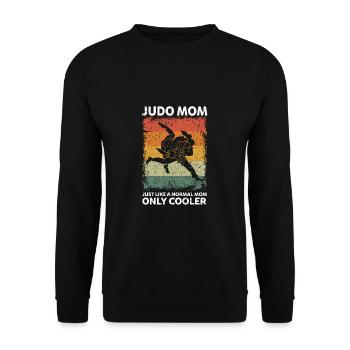 Judo Mom Mutter Mama Kampfsport MMA Jiu Jitsu - Unisex Pullover - Schwarz - Vorne - Alina (178cm) & Michal (187cm)