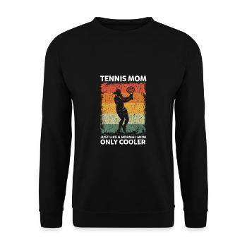 Tennis Mom Like A Normal Mom Only Cooler - Unisex Pullover - Schwarz - Vorne - Alina (178cm) & Michal (187cm)