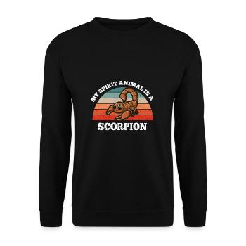 Araignées Scorpion Mon animal spirituel est un scorpion - Sweat-shirt Unisexe - noir - Devant - Alina (178cm) & Michal (187cm)