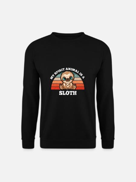 Lustiges Faultier My Spirit Animal Is A Sloth - Unisex Pullover - Schwarz