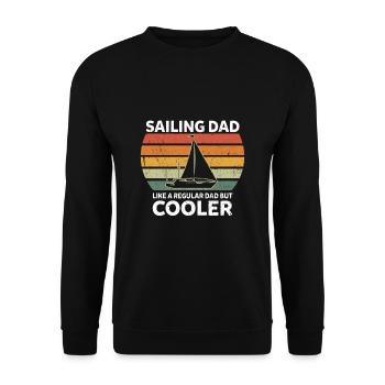 Retro Sailing Dad Like A Regular Dad But Cooler - Unisex Sweatshirt - black - Front - Alina (178cm) & Michal (187cm)