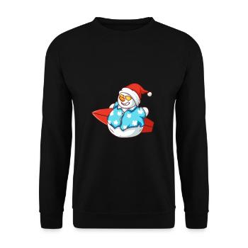 Noël Été Schnemann Surfboard Surfer - Sweat-shirt Unisexe - noir - Devant - Alina (178cm) & Michal (187cm)