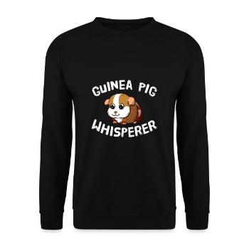 Funny Guinea Pig Lover Guinea Pig Whisperer - Unisex Sweatshirt - black - Front - Alina (178cm) & Michal (187cm)