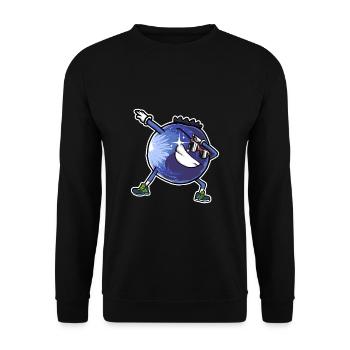 Dabbing Blueberry Fruits Blueberry Blueberry - Sweat-shirt Unisexe - noir - Devant - Alina (178cm) & Michal (187cm)