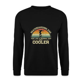 Skateboard Papa Comme un papa normal seulement plus cool - Sweat-shirt Unisexe - noir - Devant - Alina (178cm) & Michal (187cm)