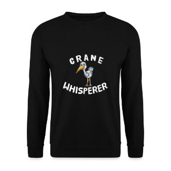 Grue Whisperer Grue Whisperer Bird Nerd - Sweat-shirt Unisexe - noir - Devant - Alina (178cm) & Michal (187cm)