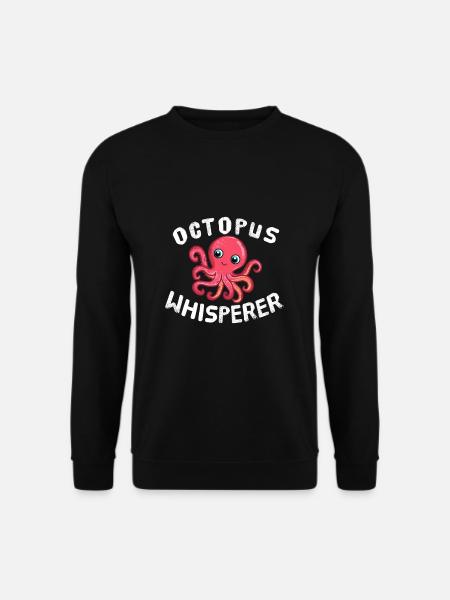 Octopus Whisperer Tintenfisch Kraken Tiefsee - Unisex Pullover - Schwarz