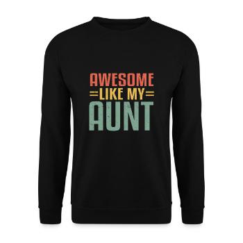 Awesome Like My Aunt For Graduation Day - Unisex Sweatshirt - black - Front - Alina (178cm) & Michal (187cm)