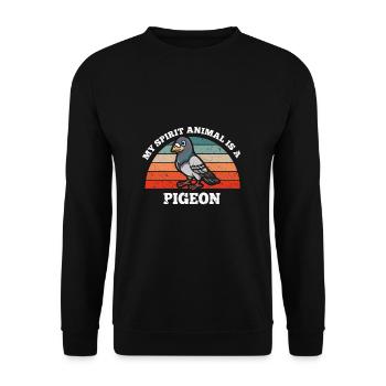 Colombophiles Oiseaux Mon Animal est un pigeon - Sweat-shirt Unisexe - noir - Devant - Alina (178cm) & Michal (187cm)
