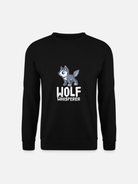 Wolf Wölfe Lustiger Sprüche Vollmond Wolfliebhaber - Unisex Pullover - Schwarz