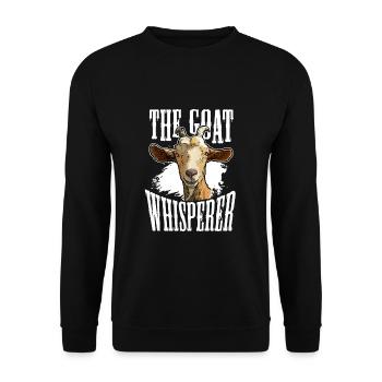 Chèvre Whisperer Chèvre Chuchoteur Chèvre Ferme - Sweat-shirt Unisexe - noir - Devant - Alina (178cm) & Michal (187cm)