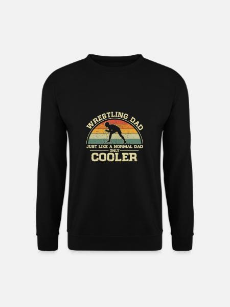 Wrestling far ligesom en normal far kun sejere - Unisex sweater - sort