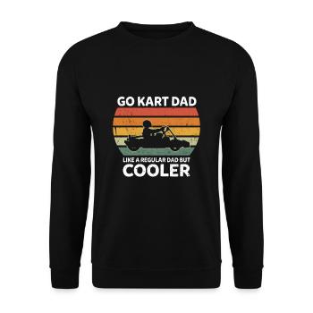 Rétro Go Kart Papa comme un papa ordinaire mais plus cool - Sweat-shirt Unisexe - noir - Devant - Alina (178cm) & Michal (187cm)