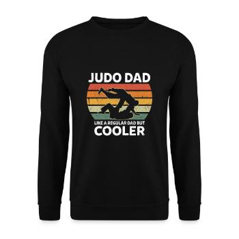 Retro Judo Dad Like A Regular Dad But Cooler - Unisex Sweatshirt - black - Front - Alina (178cm) & Michal (187cm)