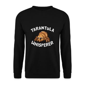 Tarantula Whisperer Spinnentiere Spinnen Flüsterer - Unisex Pullover - Schwarz - Vorne - Alina (178cm) & Michal (187cm)