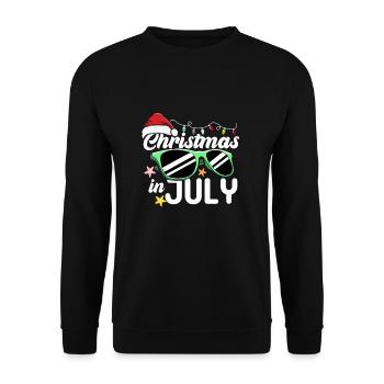 Noël Été Santa Beach Sun Holiday X-Mas - Sweat-shirt Unisexe - noir - Devant - Alina (178cm) & Michal (187cm)