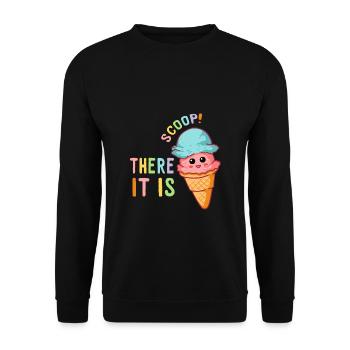 Scoop Là c’est de la crème glacée Nourriture de crème glacée été - Sweat-shirt Unisexe - noir - Devant - Alina (178cm) & Michal (187cm)