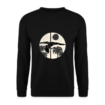 Vintage Pole Danicing Dancer Pole Dance - Sweat-shirt Unisexe - noir - Devant - Alina (178cm) & Michal (187cm)