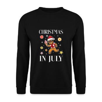Christmas In July Gingerbread Man Ice Cream Summer - Unisex Sweatshirt - black - Front - Alina (178cm) & Michal (187cm)