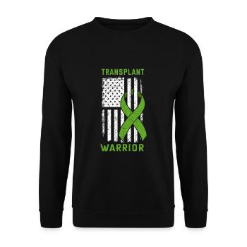USA Flagge Organspender Transplantation Organ - Unisex Pullover - Schwarz - Vorne - Alina (178cm) & Michal (187cm)