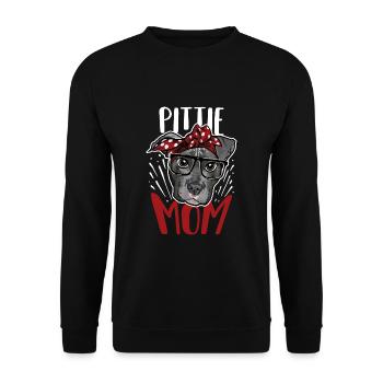 Pittie Mom Pitbull Pet Dog Pitbulls Dog Owner Dogs - Unisex Sweatshirt - black - Front - Alina (178cm) & Michal (187cm)