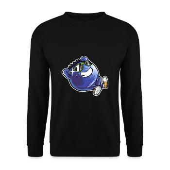Sommer Blaubeeren Heidelbeeren Sonnenbrille - Unisex Pullover - Schwarz - Vorne - Alina (178cm) & Michal (187cm)