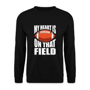 Fußballmama Fußball Mutter Sprüche Torwart Stürmer - Unisex Pullover - Schwarz - Vorne - Alina (178cm) & Michal (187cm)