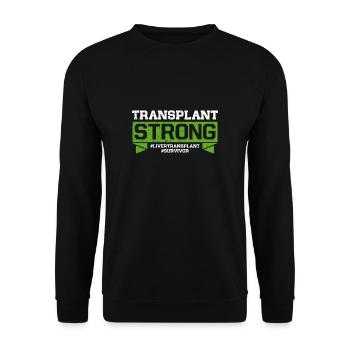 Transplantation de foie Don d’organes Dictons - Sweat-shirt Unisexe - noir - Devant - Alina (178cm) & Michal (187cm)