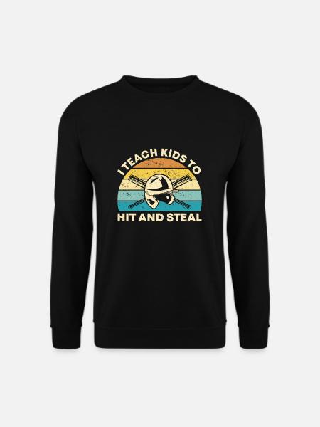 Baseball Baseballspieler Coach Trainer Sprüche - Unisex Pullover - Schwarz