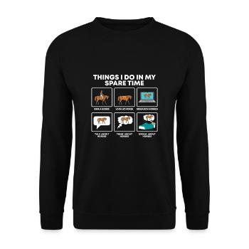Équitation Sports équestres Chevaux Amateurs de chevaux Cavaliers - Sweat-shirt Unisexe - noir - Devant - Alina (178cm) & Michal (187cm)