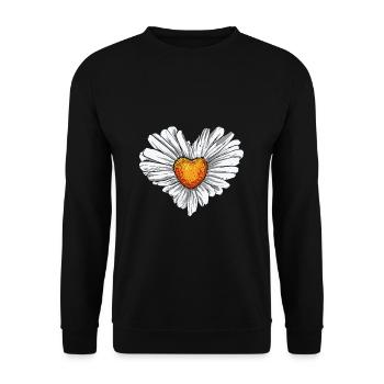 Gardener Daisy Heart Daisy Gardener - Unisex Sweatshirt - black - Front - Alina (178cm) & Michal (187cm)