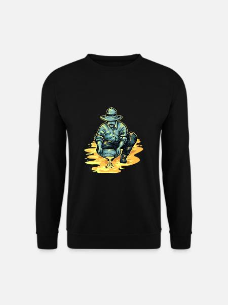 Goldsucher Goldmine Goldwäscher Goldrausch - Unisex Pullover - Schwarz
