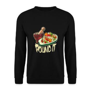 Pound It Green Spicy Thai Papaya Salad - Unisex Sweatshirt - black - Front - Alina (178cm) & Michal (187cm)