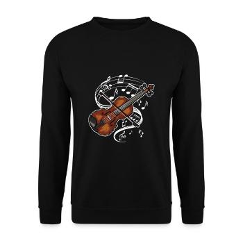 Orchestra Violin Musical Instrument Violin Player - Unisex Sweatshirt - black - Front - Alina (178cm) & Michal (187cm)