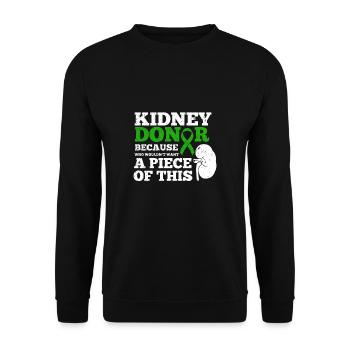 Nierenspender Organspende Transplantation Niere - Unisex Pullover - Schwarz - Vorne - Alina (178cm) & Michal (187cm)