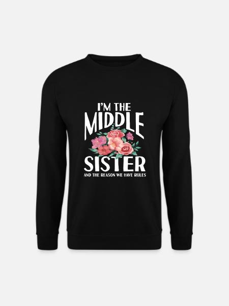 Geschwister Sprüche Bruder Schwester Familie - Unisex Pullover - Schwarz