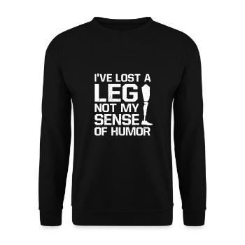 Amputaion Dictons drôles Humour Handicap - Sweat-shirt Unisexe - noir - Devant - Alina (178cm) & Michal (187cm)