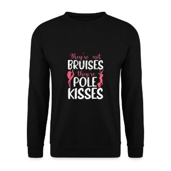 They're Not Bruises They're Pole Kisses Pole Dance - Unisex Sweatshirt - black - Front - Alina (178cm) & Michal (187cm)