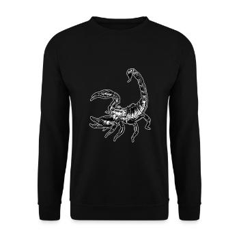 Signe du Zodiaque Horoscope Scorpion Constellation Astrologie - Sweat-shirt Unisexe - noir - Devant - Alina (178cm) & Michal (187cm)